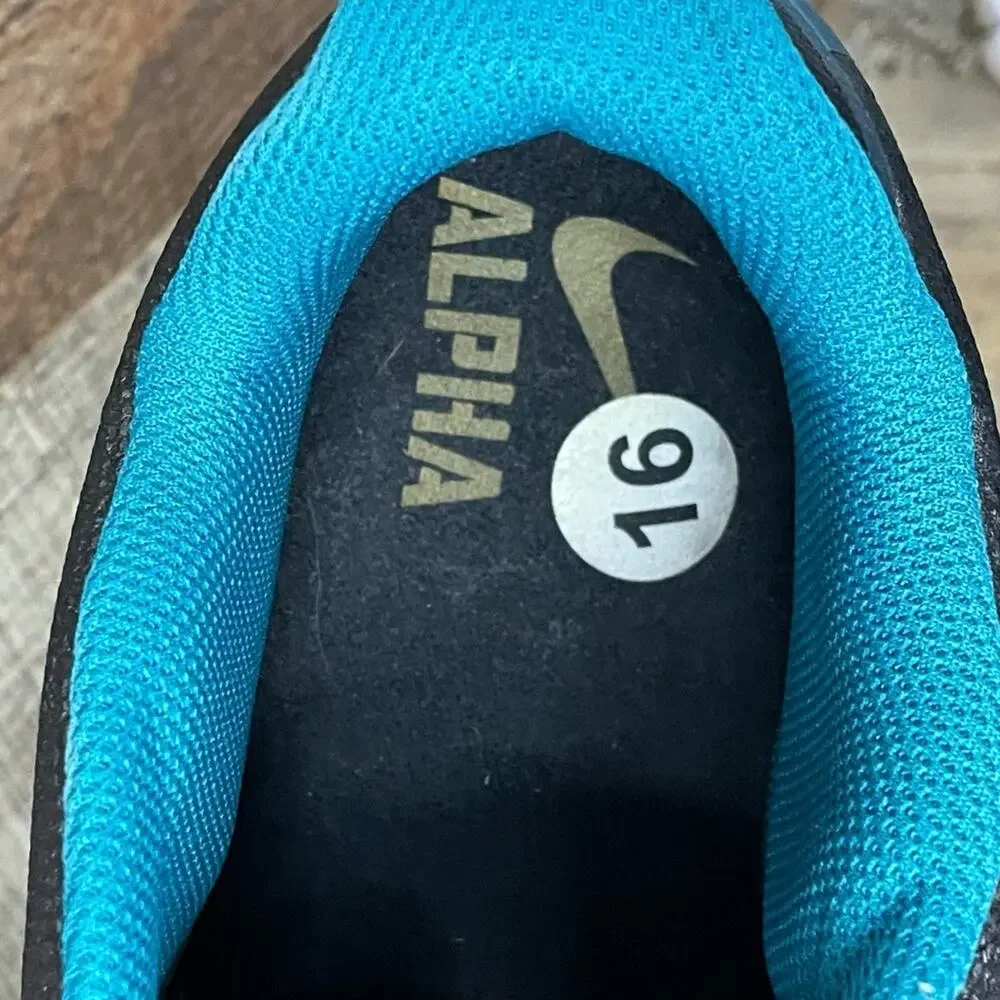 Nike Skin Alpha Pro Football Cleats Shoes Teal Blue Black Size 16 NEW